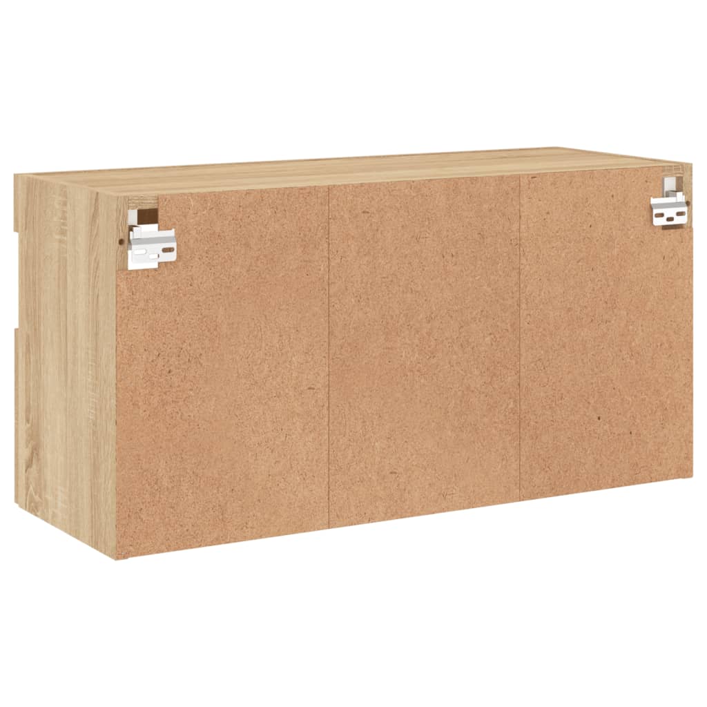 vidaXL Έπιπλο Τοίχου Τηλεόρασης με LED Sonoma Δρυς 80x30x40 εκ.