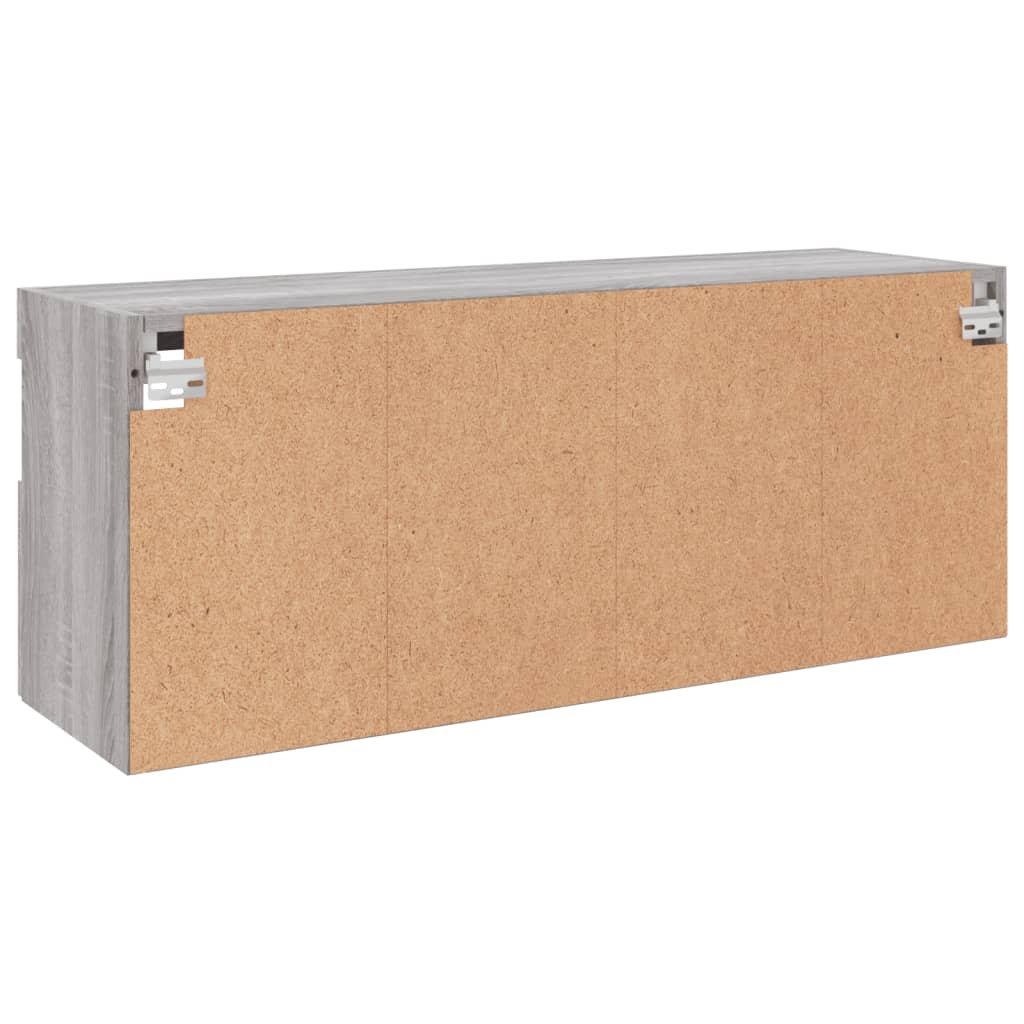 vidaXL Έπιπλο Τοίχου Τηλεόρασης με LED Γκρι Sonoma 100x30x40 εκ.