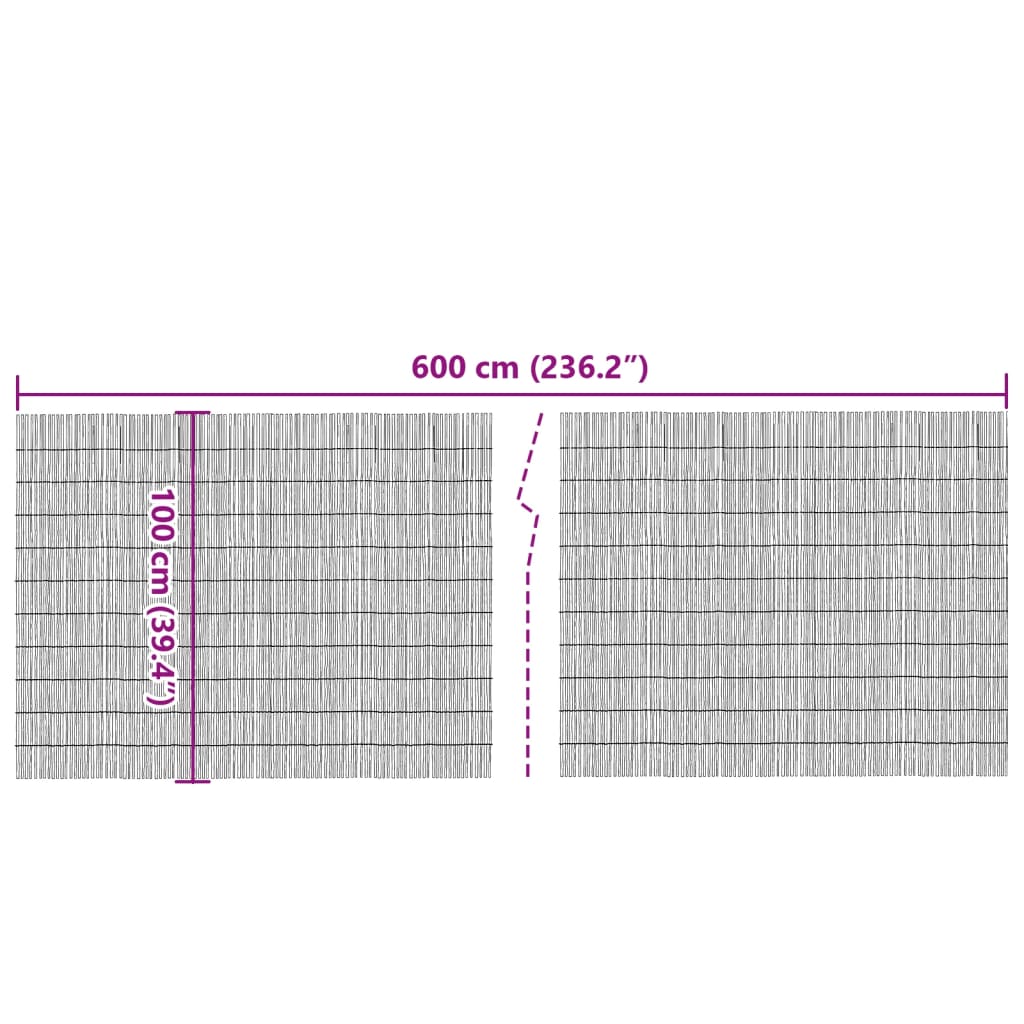 vidaXL Καλαμωτή 600x100 εκ. Μπαμπού