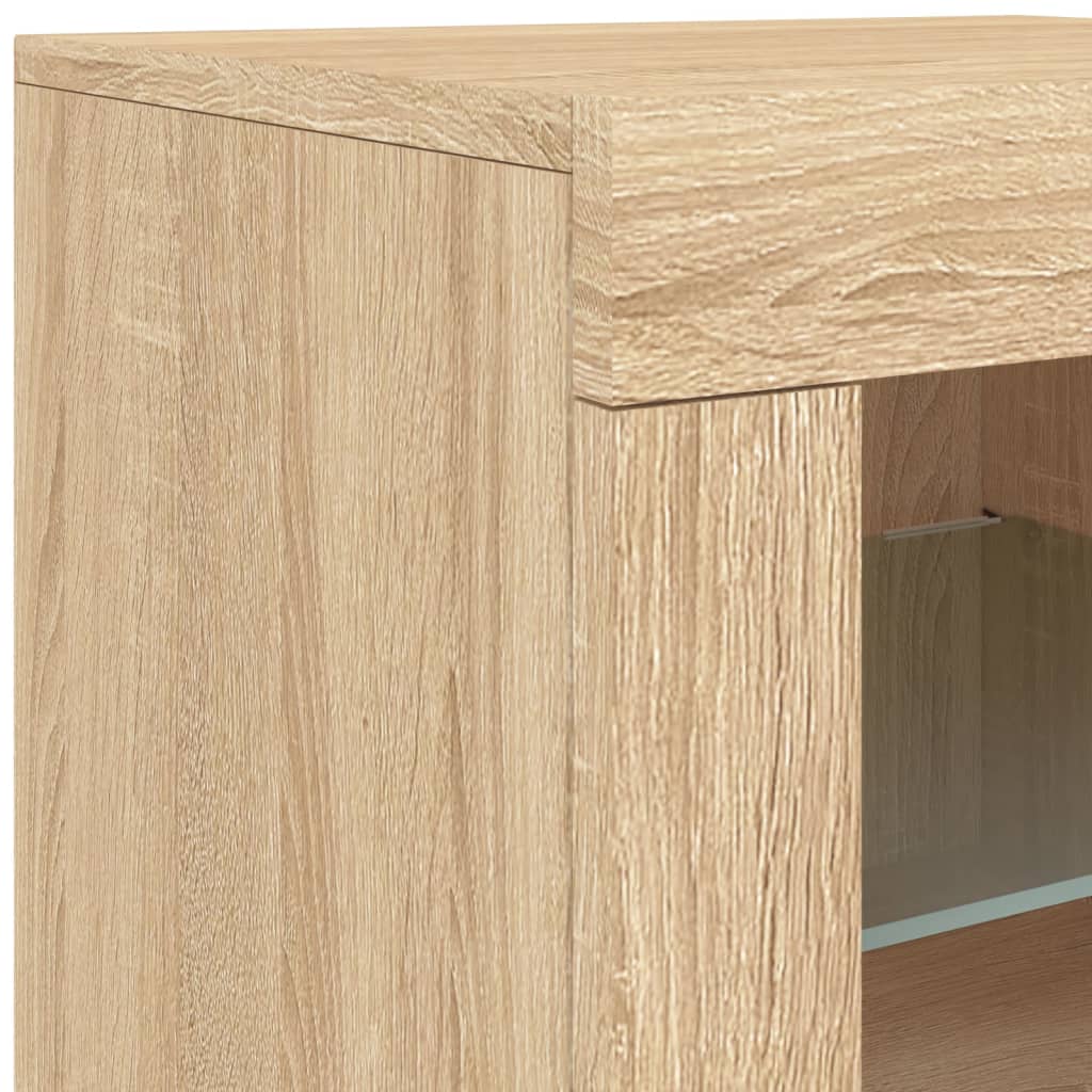vidaXL Μπουφές με LED Sonoma Δρυς 283 x 37 x 67 εκ.