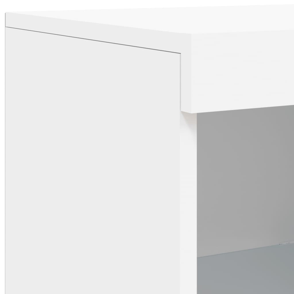 vidaXL Μπουφές με Φώτα LED Λευκός 181,5 x 37 x 100 εκ.