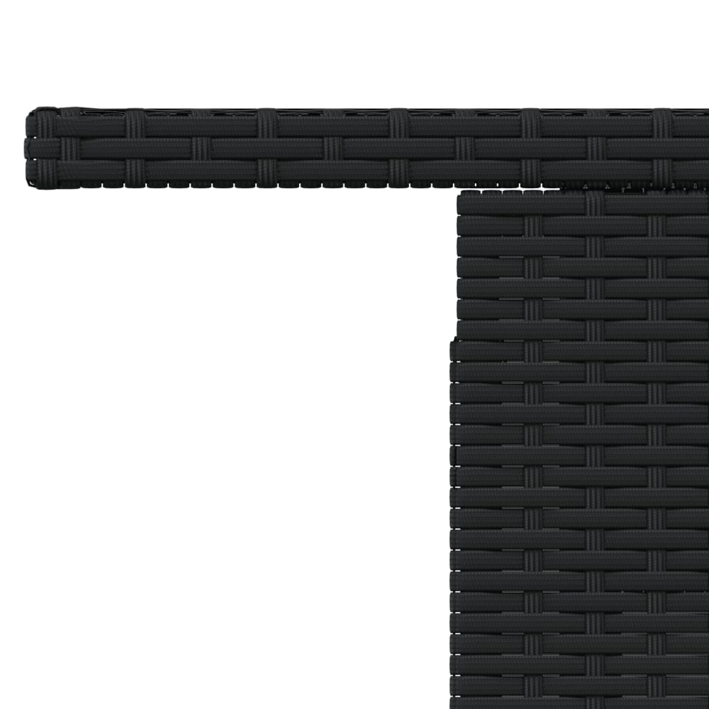 vidaXL Τραπέζι Κήπου με Γυάλινη Επιφάνεια Μαύρο 100x55x73 εκ. Ρατάν