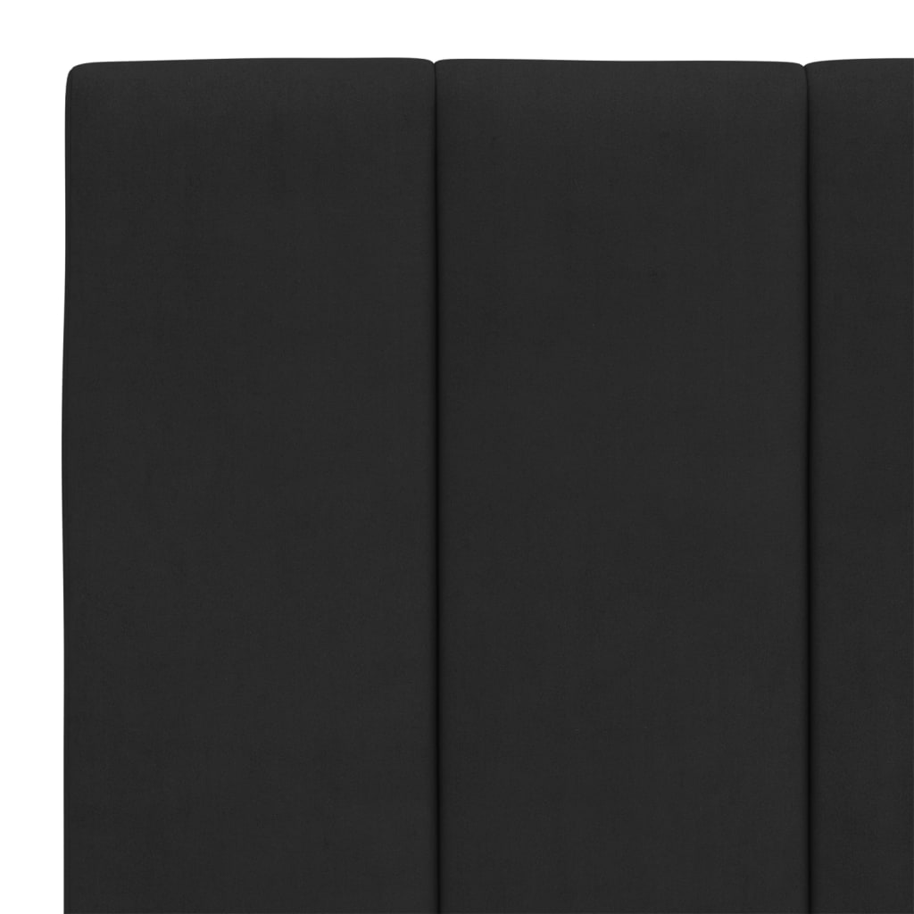 vidaXL Πλαίσιο Κρεβατιού με LED Μαύρο 140x190 εκ. Βελούδινο