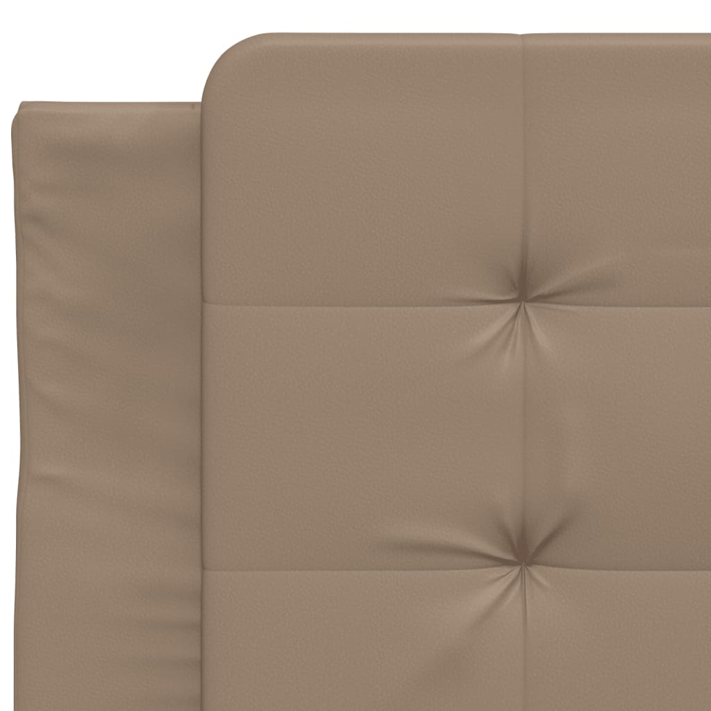 vidaXL Πλαίσιο Κρεβατιού με LED Χωρίς Στρώμα Zadar Καπουτσίνο 90x200 εκ.