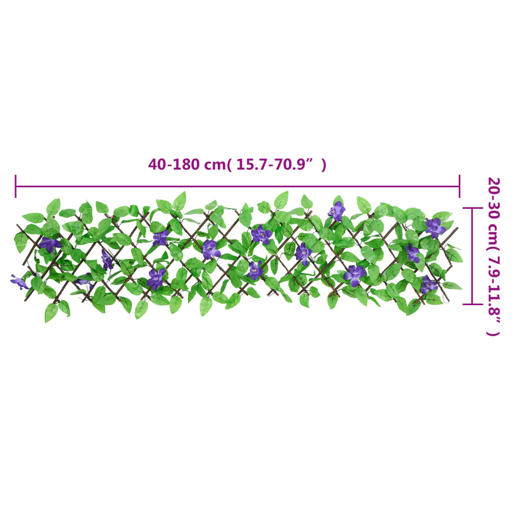 vidaXL Καφασωτό Επεκτεινόμενο 5 Τεμ. Πράσινο 180x20εκ. Τεχνητός Κισσός