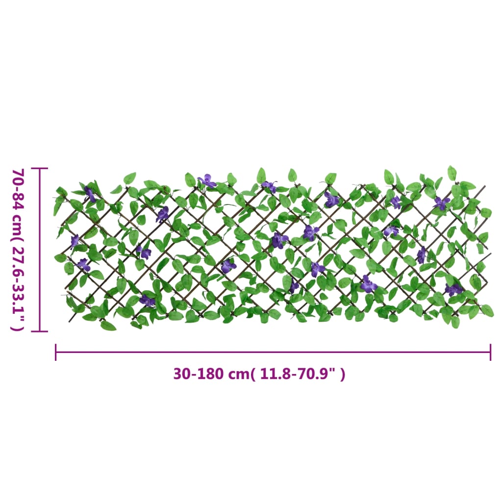 vidaXL Καφασωτό Επεκτεινόμενο 5 Τεμ. Πράσινο 180x70εκ. Τεχνητός Κισσός