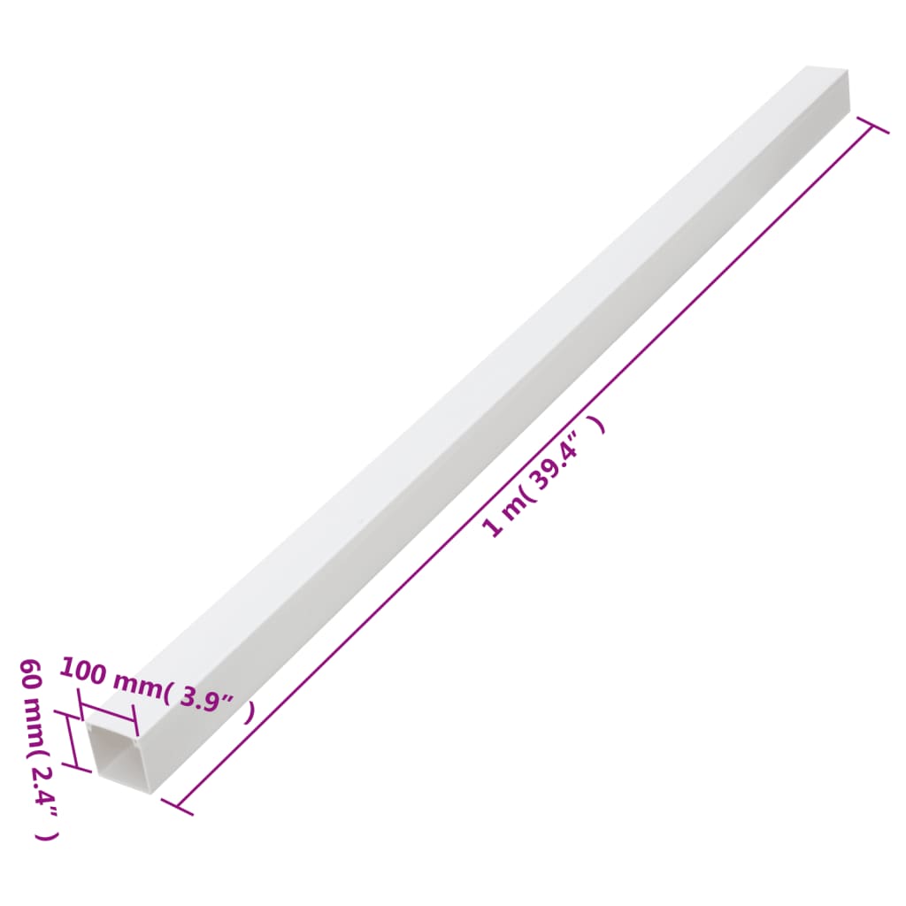 vidaXL Κανάλι Καλωδίων 100 x 60 χιλ. 10 μ. από PVC