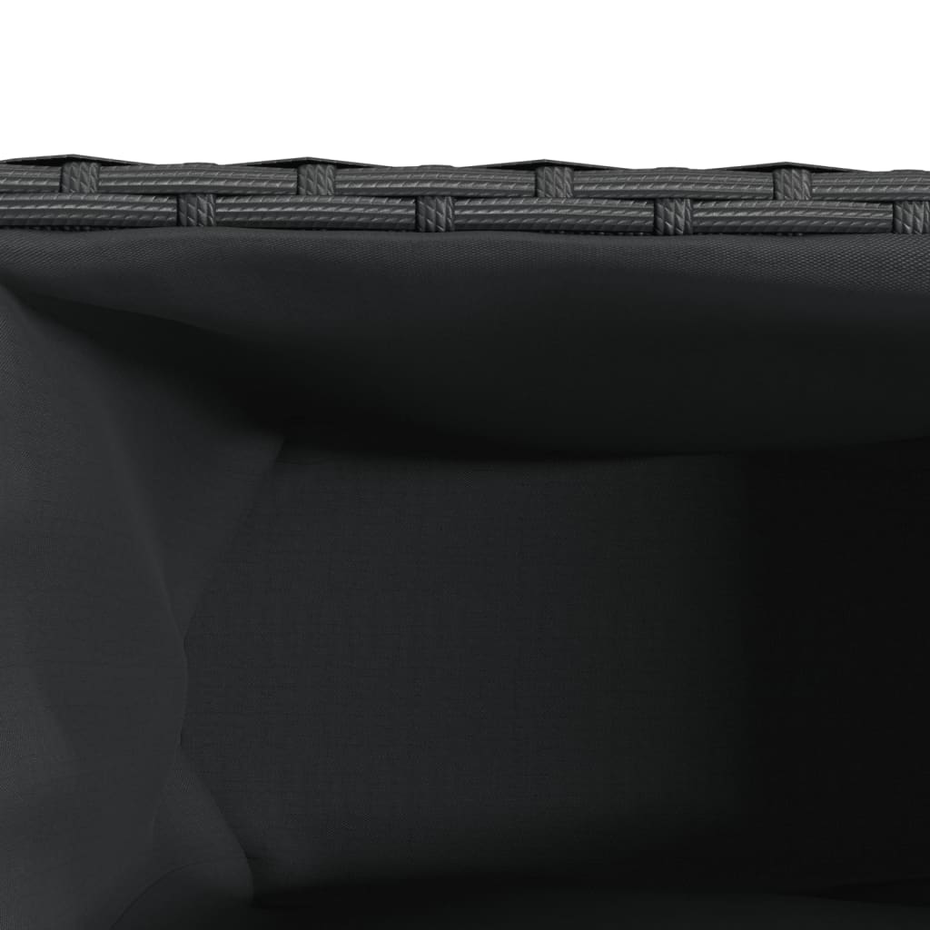 vidaXL Ζαρντινιέρες Κήπου 2 Γλάστρες 2 τεμ Μαύρη 90x20x40εκ Συνθ Ρατάν