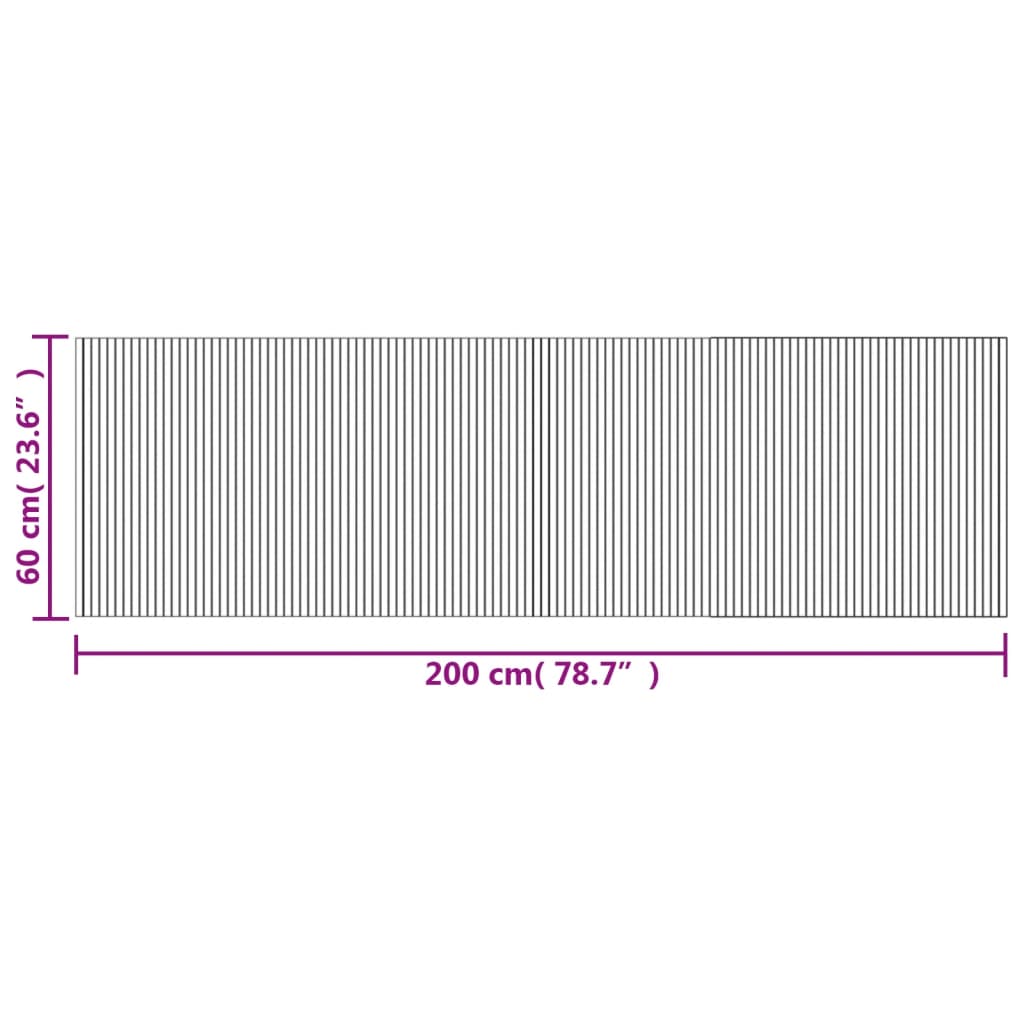 vidaXL Χαλί Ορθογώνιο Καφέ 60 x 200 εκ. Μπαμπού