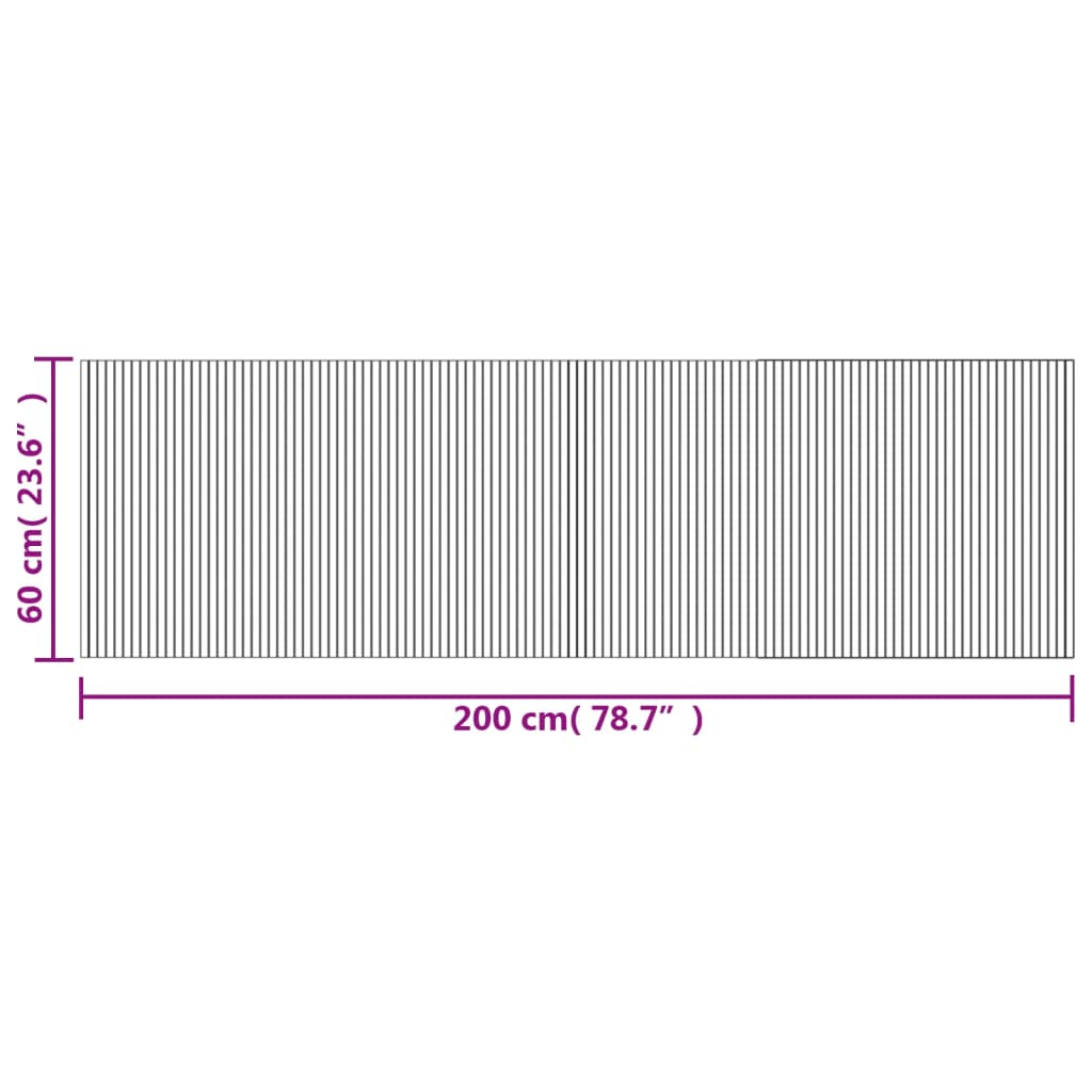 vidaXL Χαλί Ορθογώνιο Σκούρο Καφέ 60 x 200 εκ. από Μπαμπού