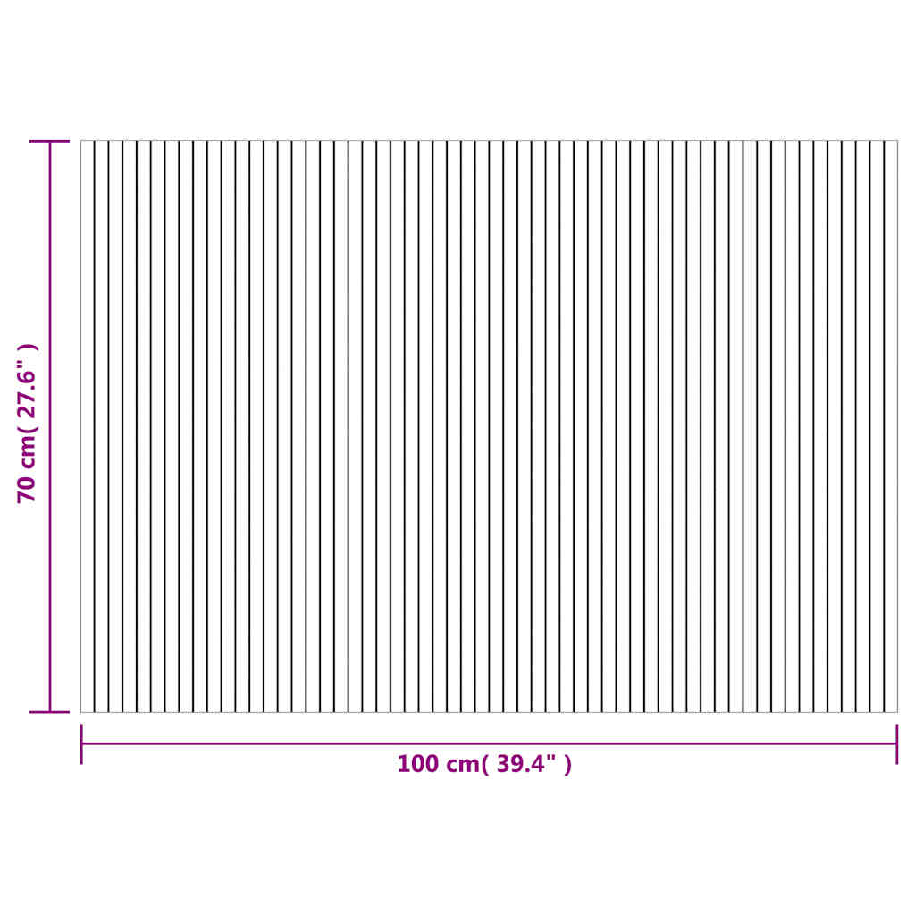 vidaXL Χαλί Ορθογώνιο Καφέ 70 x 100 εκ. Μπαμπού