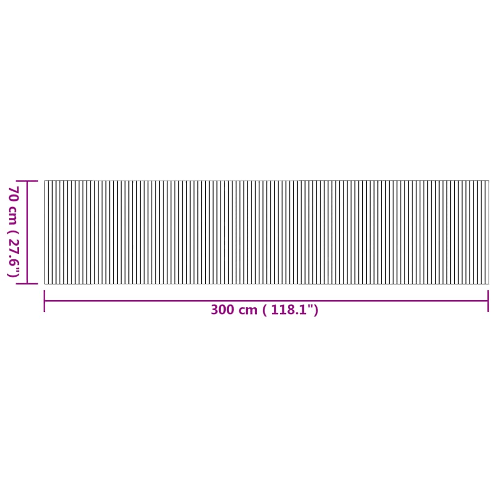 vidaXL Χαλί Ορθογώνιο Φυσικό 70 x 300 εκ. Μπαμπού