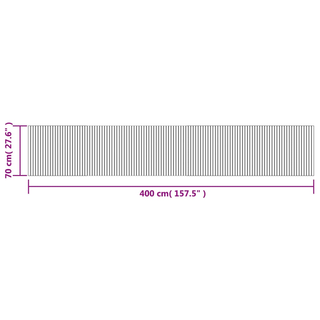 vidaXL Χαλί Ορθογώνιο Ανοιχτό Φυσικό 70 x 400 εκ. Μπαμπού