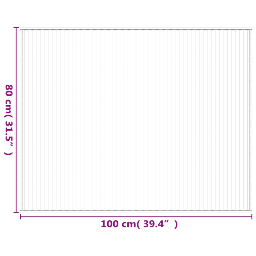 vidaXL Χαλί Ορθογώνιο Γκρι 80x100 εκ. από Μπαμπού
