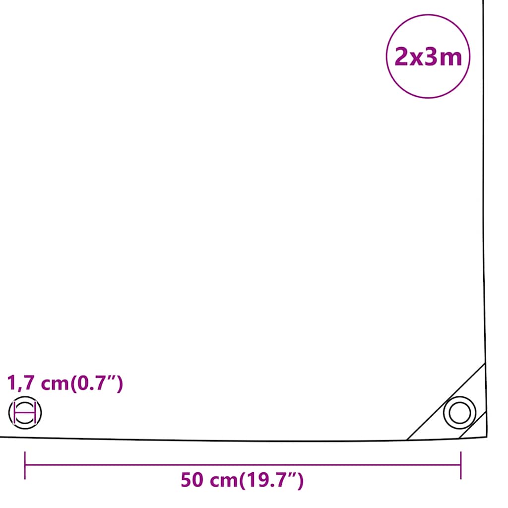 vidaXL Μουσαμάς Ανθρακί 650 γρ./μ.² 2x3 μ.