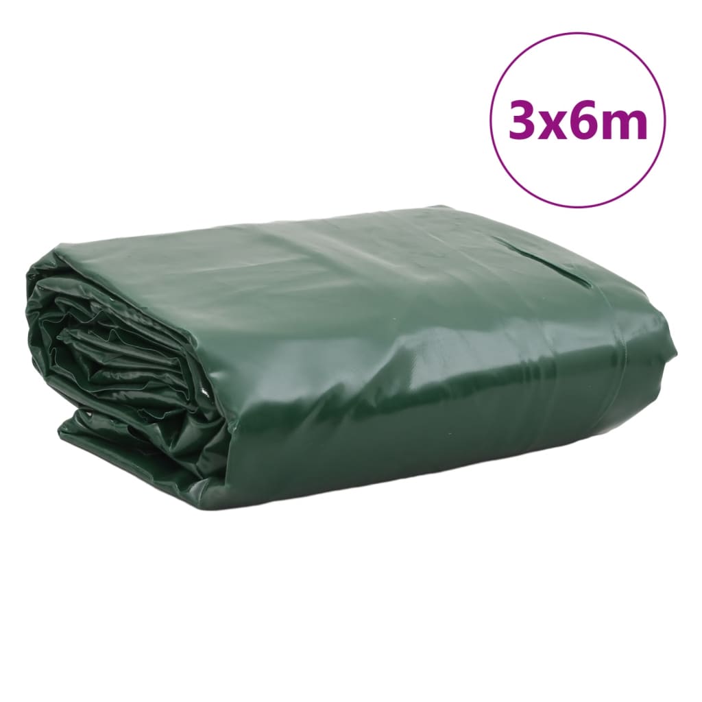 vidaXL Μουσαμάς Πράσινος 650 γρ./μ.² 3x6 μ.