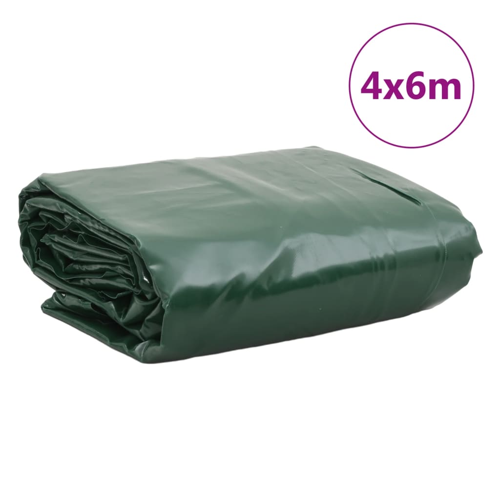 vidaXL Μουσαμάς Πράσινος 4 x 6 μ. 650 γρ./μ²