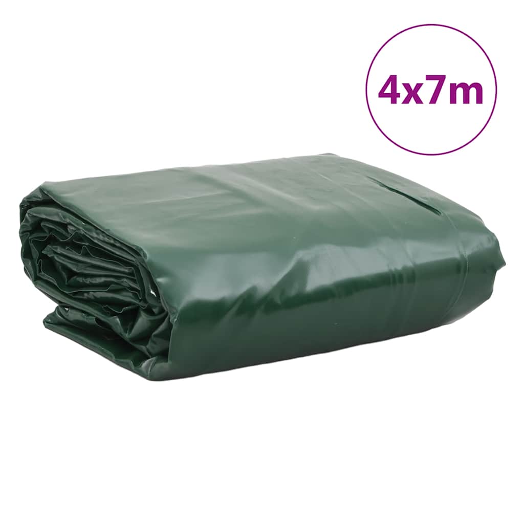 vidaXL Μουσαμάς Πράσινος 650 γρ./μ.² 4x7 μ.