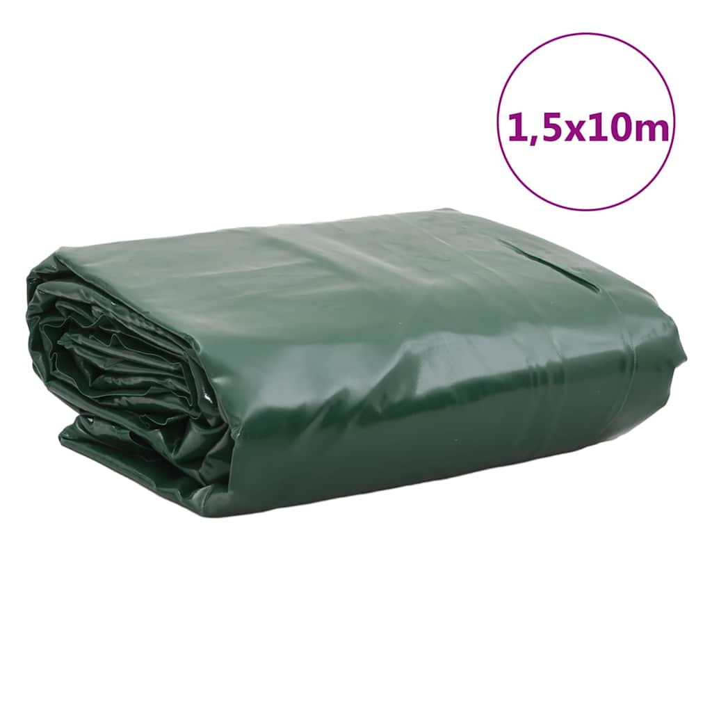 vidaXL Μουσαμάς Πράσινος 650 γρ./μ.² 1,5 x 10 μ.