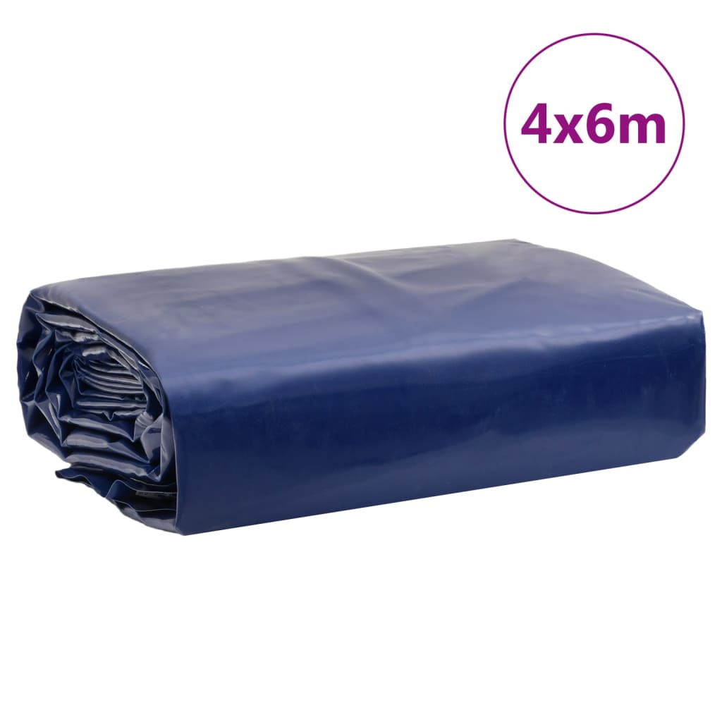 vidaXL Τέντα 650g / m² Μπλε 4 x 6 m Καμβάς με επικάλυψη PVC