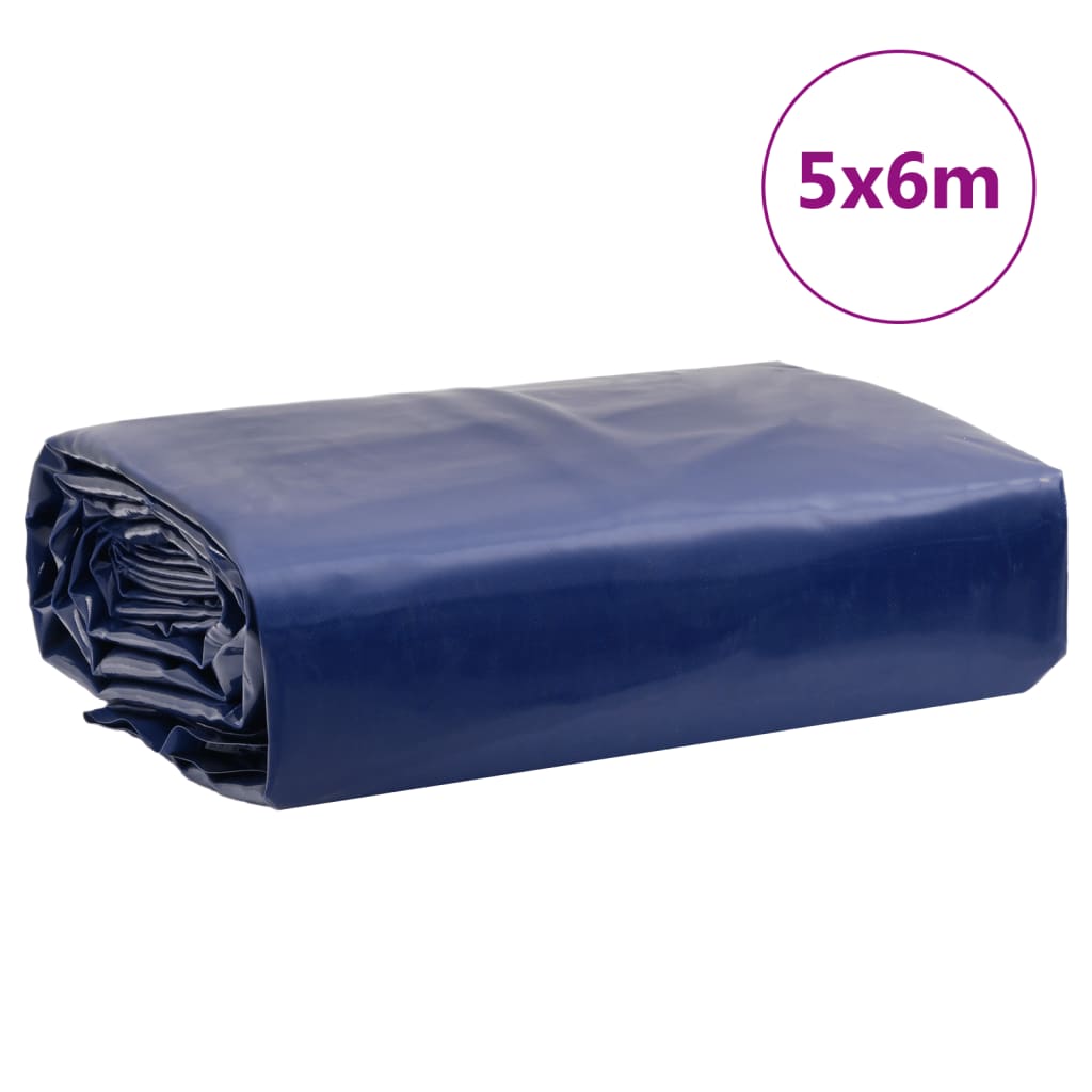 vidaXL Τέντα 650g / m² Μπλε 5 x 6 m Καμβάς με επικάλυψη PVC