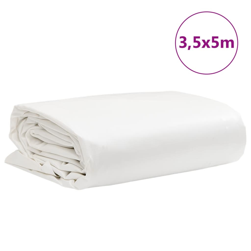 vidaXL Τέντα 650g / m² Λευκό 3,5 x 5 m Καμβάς με επικάλυψη PVC