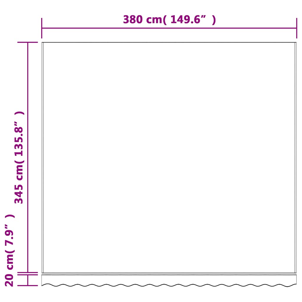 vidaXL Ανταλλακτικό Ύφασμα Τέντας Πολύχρωμο 400x350 εκ. Πολυεστέρας