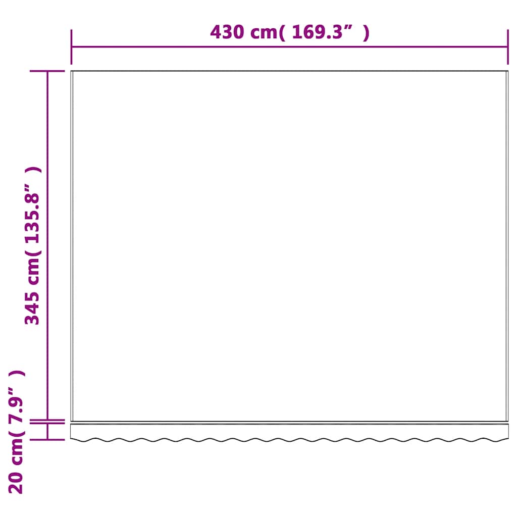 vidaXL Ανταλλακτικό Ύφασμα Τέντας Πολύχρωμο 450x350 εκ. Πολυεστέρας
