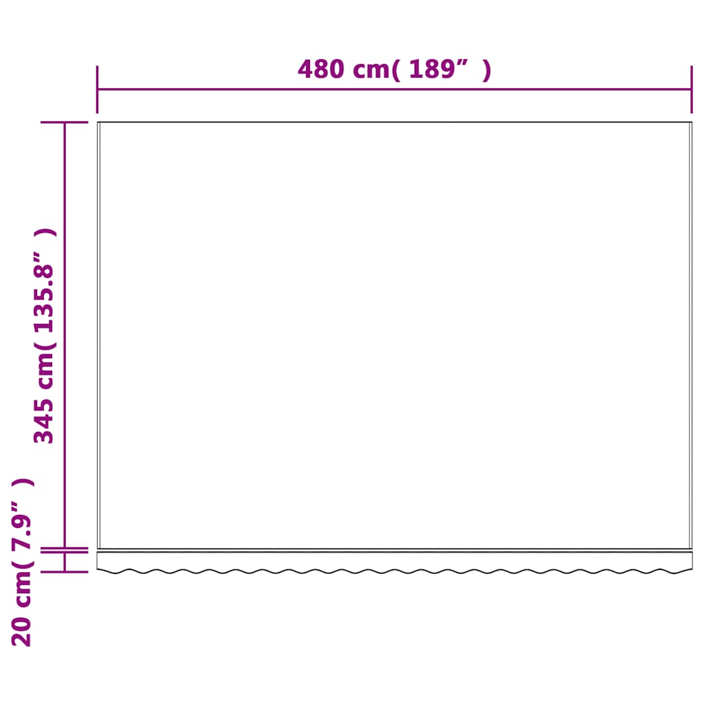 vidaXL Ανταλλακτικό Ύφασμα Τέντας Πολύχρωμο 500x350 εκ. Πολυεστέρας