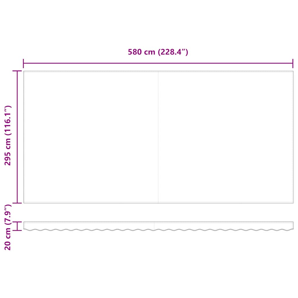 vidaXL Τέντα Πτυσσόμενη Χειροκίνητη Καφέ 600x300 εκ.