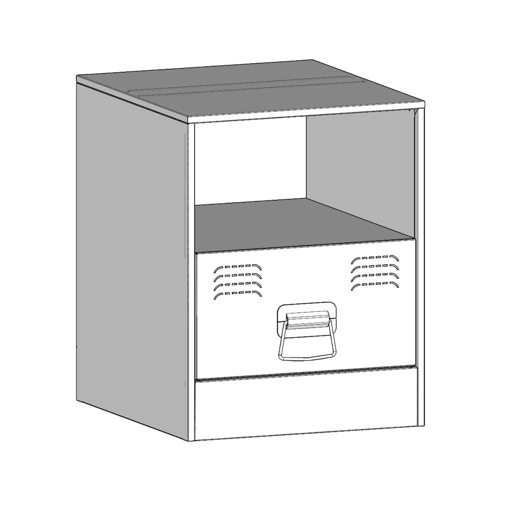 vidaXL Κομοδίνο Ανθρακί 34,5 x 39 x 44 εκ. από Χάλυβα