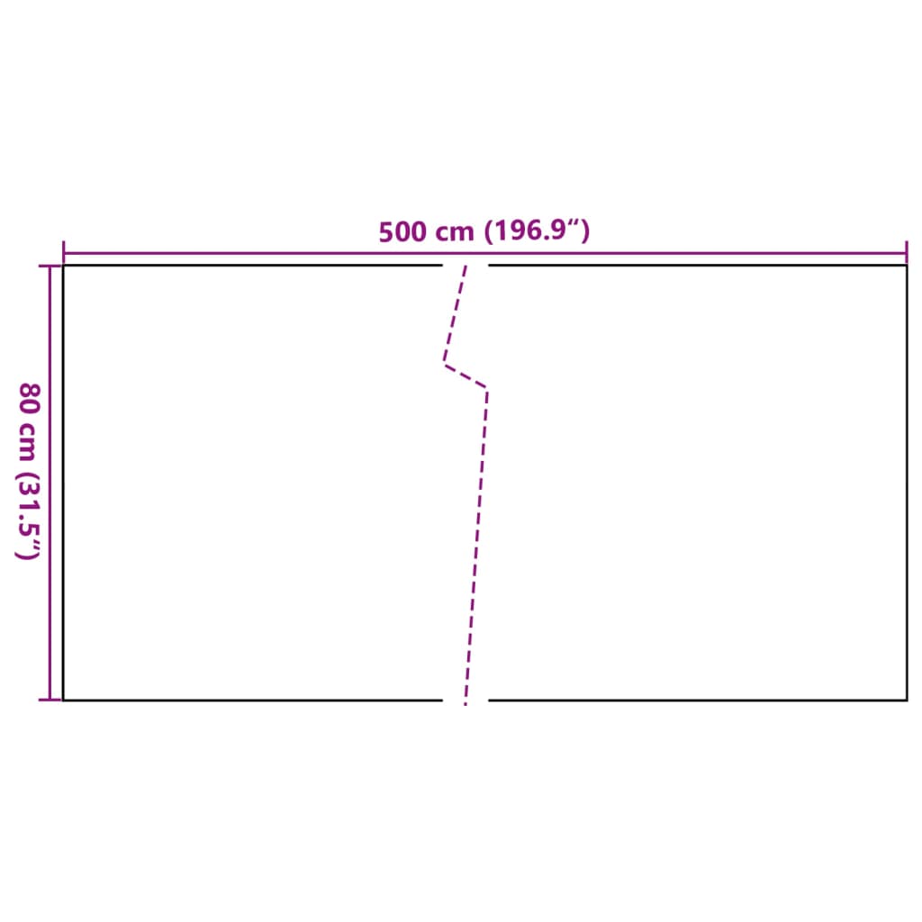 vidaXL Διαχωριστικό Βεράντας Καφέ & Μαύρο 500x80 εκ. Συνθετικό Ρατάν
