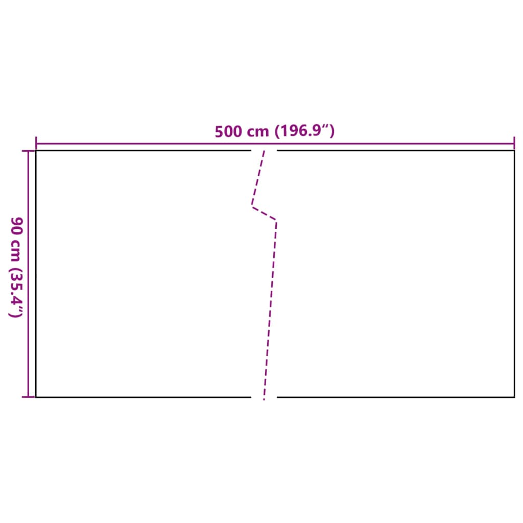 vidaXL Διαχωριστικό Βεράντας Μαύρο 500 x 90 εκ. από Συνθετικό Ρατάν