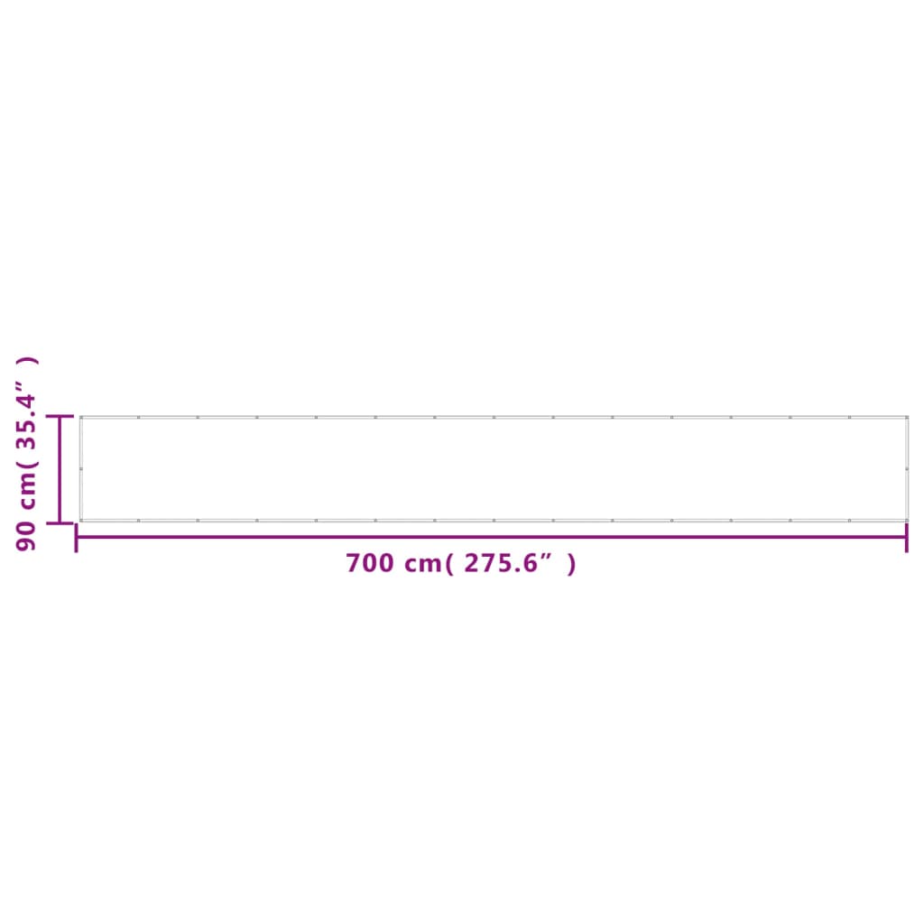 vidaXL Διαχωριστικό Βεράντας Άμμου 90x700εκ 100% Πολ. Ύφασμα Oxford