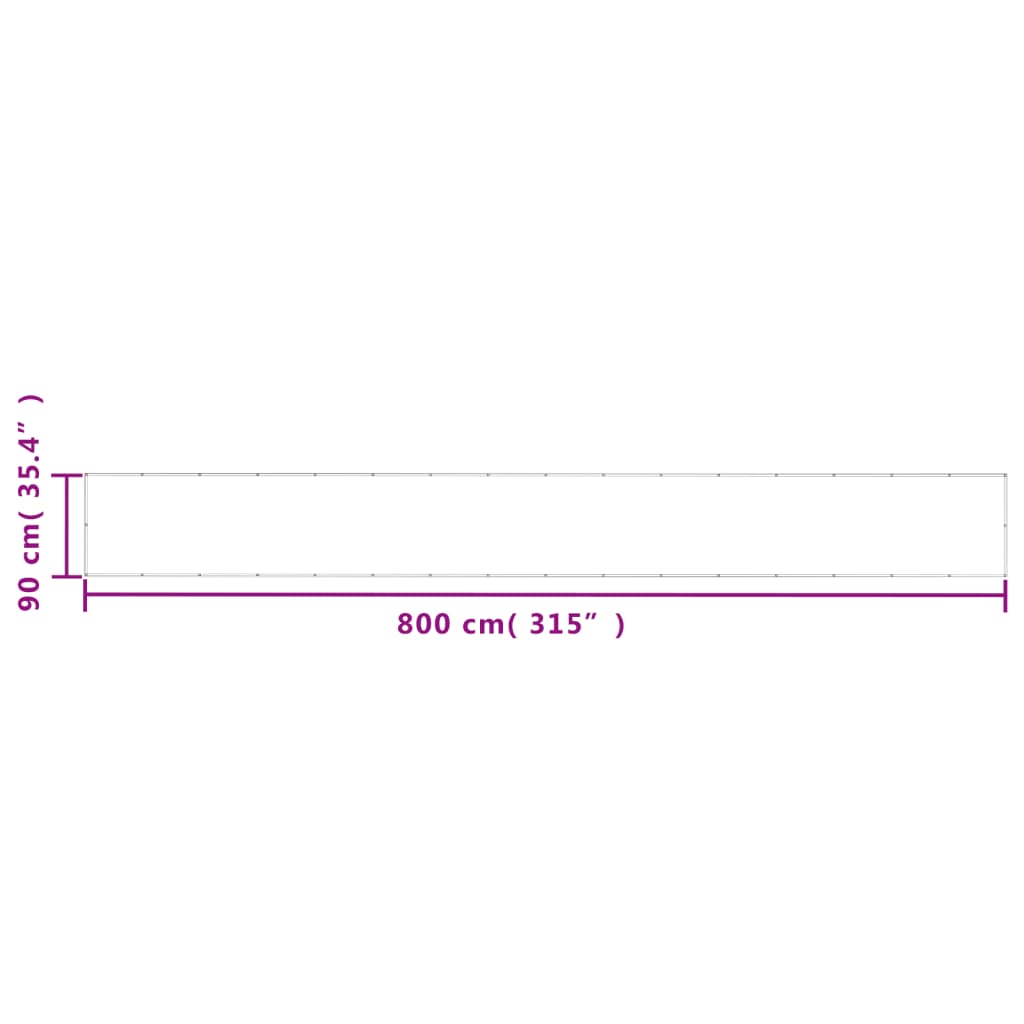vidaXL Διαχωριστικό Βεράντας Άμμου 90x800εκ 100% Πολ. Ύφασμα Oxford