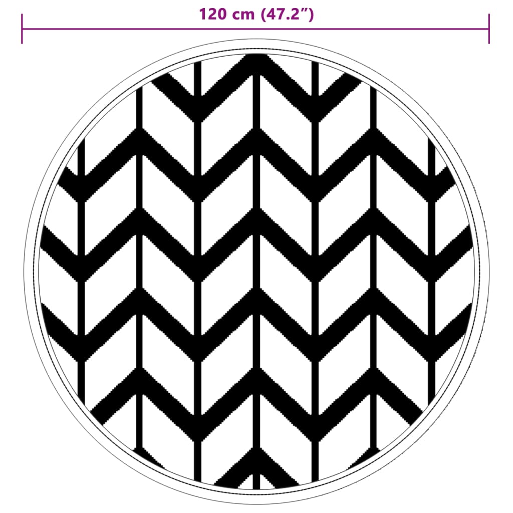 vidaXL Χαλί εξωτερικού χώρου ARAKIL γκρι Ø120 cm PP