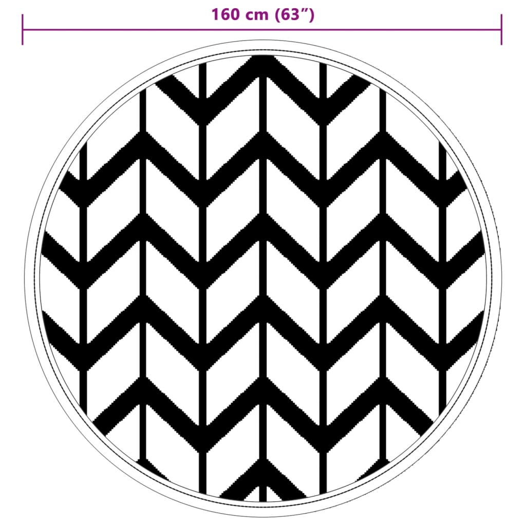 vidaXL Χαλί εξωτερικού χώρου ARAKIL γκρι Ø160 cm PP