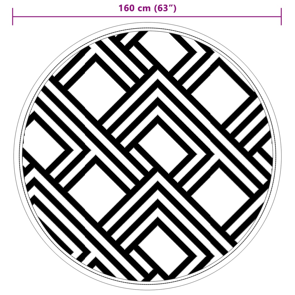 vidaXL Χαλί εξωτερικού χώρου ARAKIL γκρι Ø160 cm PP