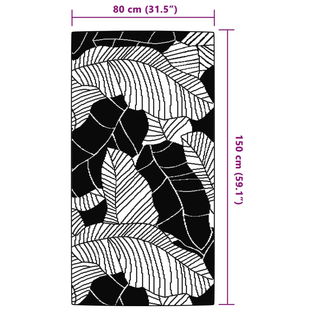 vidaXL Χαλί εξωτερικού χώρου ARAKIL Πράσινο 80x150 cm PP