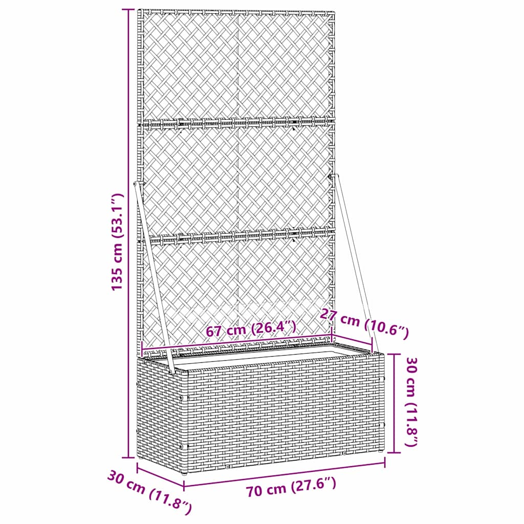 vidaXL γλάστρες και δοχεία φυτών Ναι Άλλο Υλικό