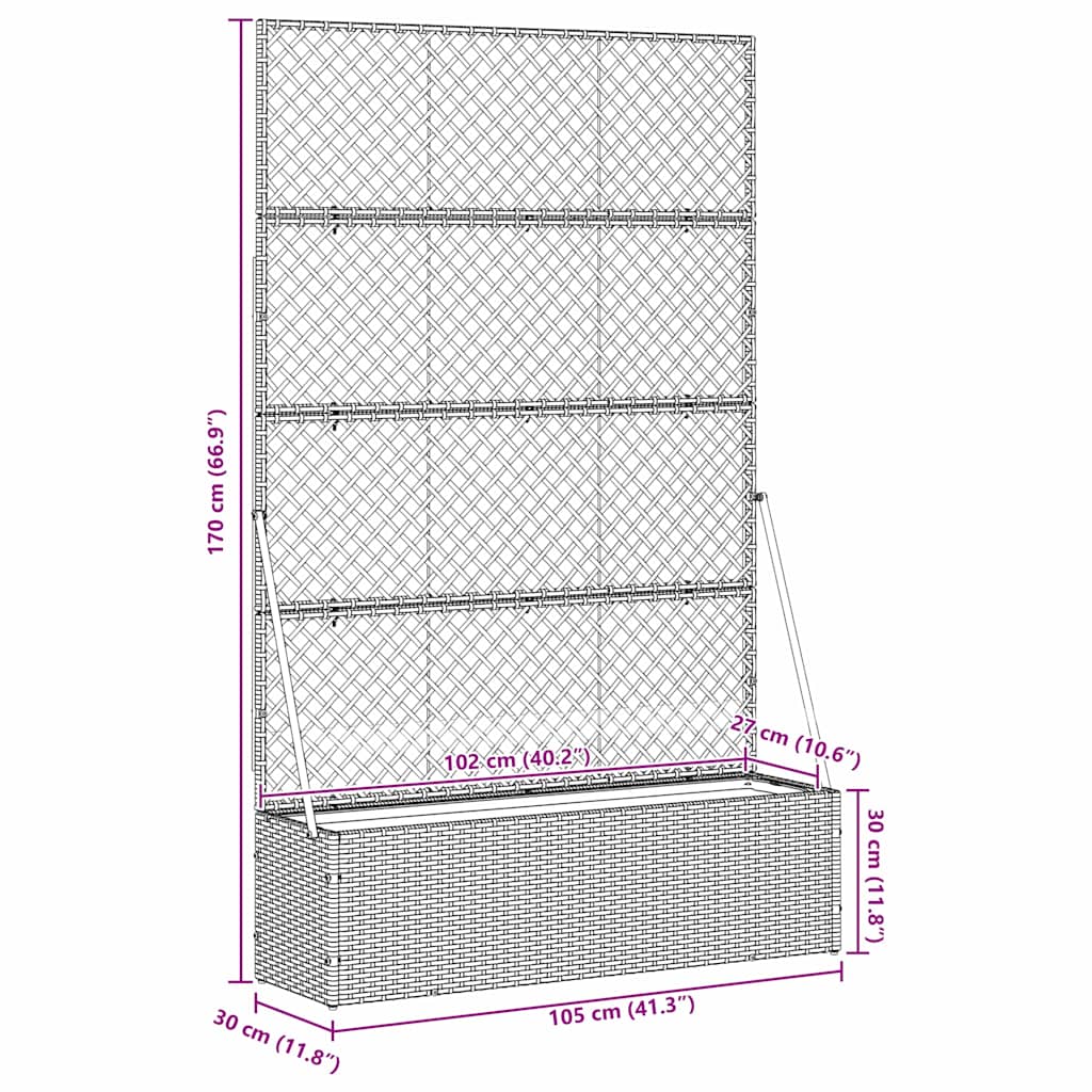 vidaXL γλάστρες και δοχεία φυτών Ναι Άλλο Υλικό