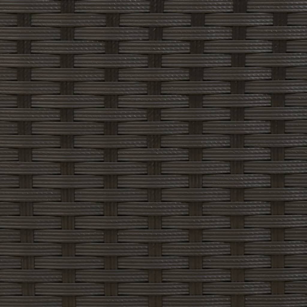 vidaXL Ξαπλώστρες 2 τεμ. με Τραπέζι από Μαύρο Συνθετικό Ρατάν