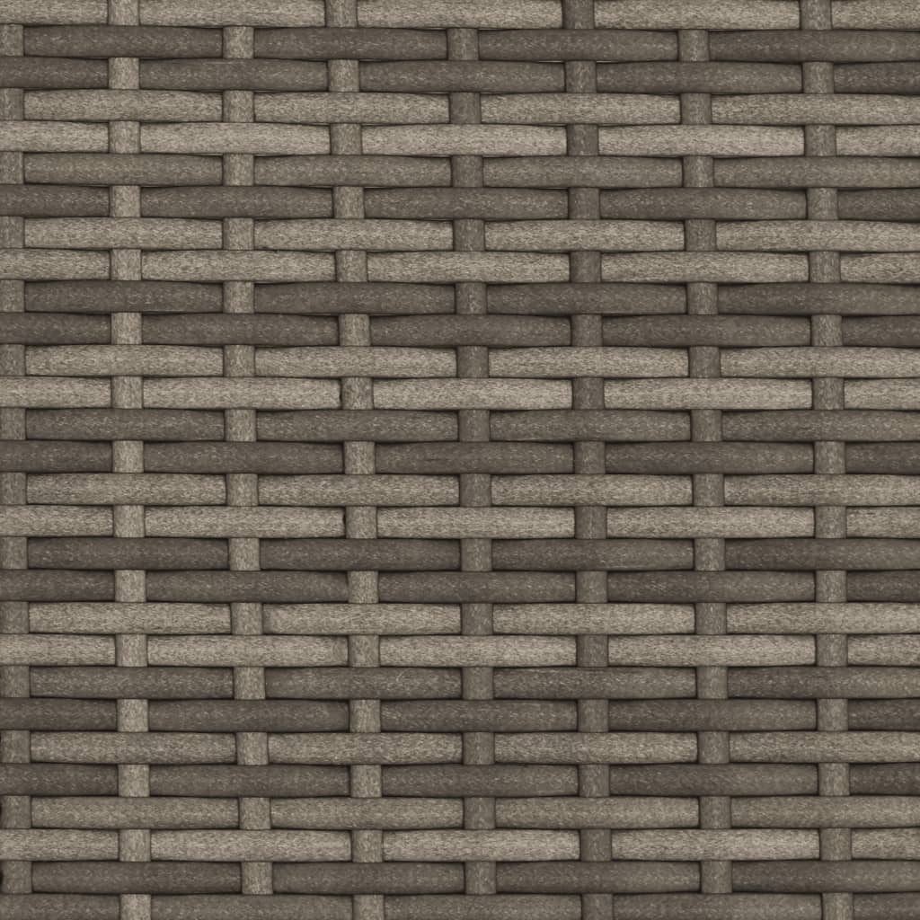 vidaXL Ξαπλώστρες 2 τεμ. με Τραπέζι από Γκρι Συνθετικό Ρατάν