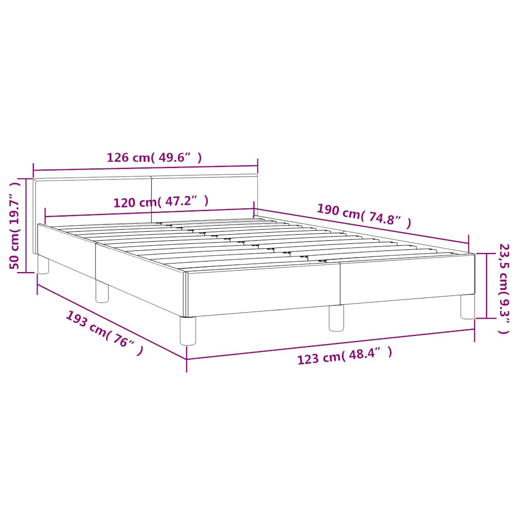 vidaXL Πλαίσιο Κρεβατιού χωρίς στρώμα Πράσινο 120x190εκ. Βελούδινο