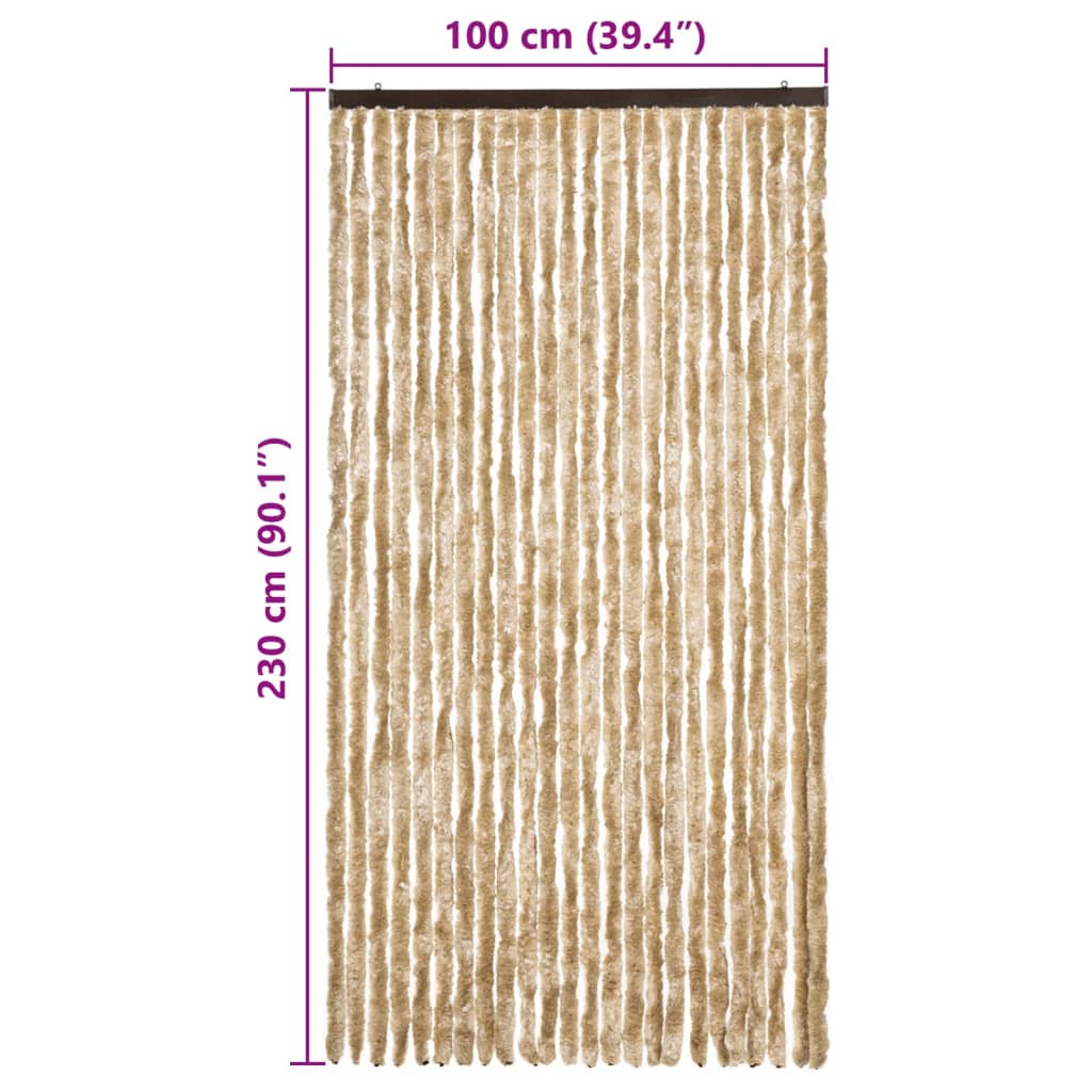 vidaXL Σήτα Εντόμων Μπεζ 100 x 230 εκ. από Σενίλ