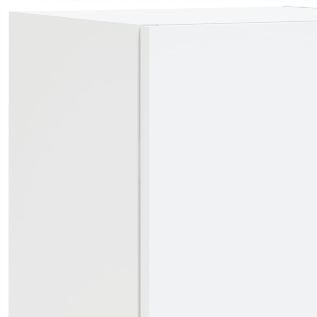 vidaXL Έπιπλα Τοίχου Τηλεόρασης 4 τεμ LED Λευκά από Επεξεργασμένο Ξύλο