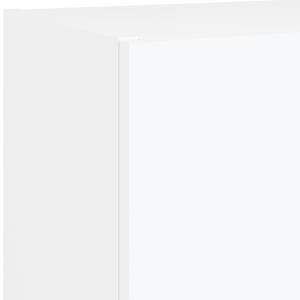 vidaXL Έπιπλα Τοίχου Τηλεόρασης 5 τεμ LED Λευκά από Επεξεργασμένο Ξύλο