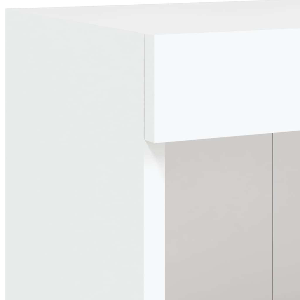 vidaXL Έπιπλα Τοίχου Τηλεόρασης 6 τεμ LED Λευκά από Επεξεργασμένο Ξύλο