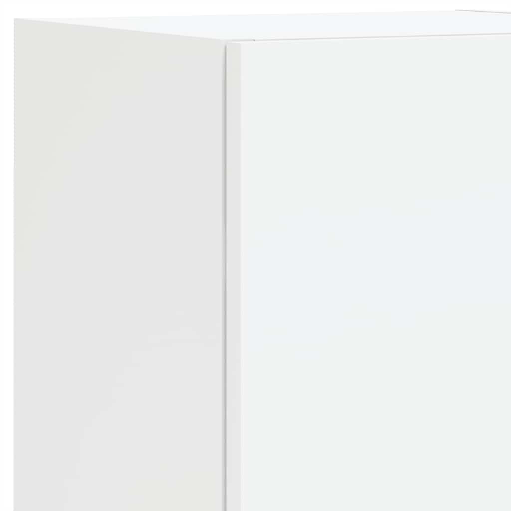 vidaXL Έπιπλα Τοίχου Τηλεόρασης 4 τεμ LED Λευκά από Επεξεργασμένο Ξύλο