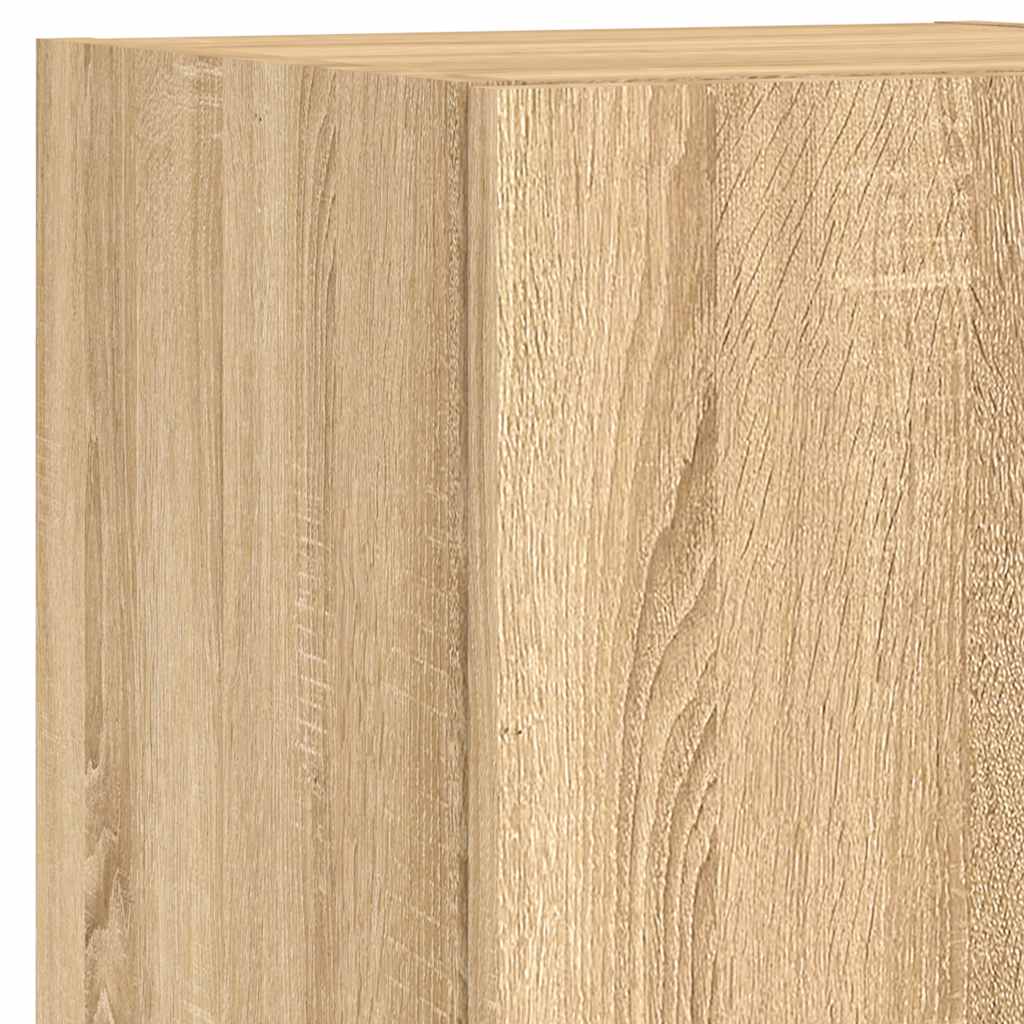 vidaXL Έπιπλα Τοίχου Τηλεόρασης 4 τεμ. LED Sonoma Δρυς από Επεξ. Ξύλο